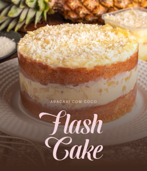 CAPA QUADRADA - FLASH CAKE Abacaxi com coco